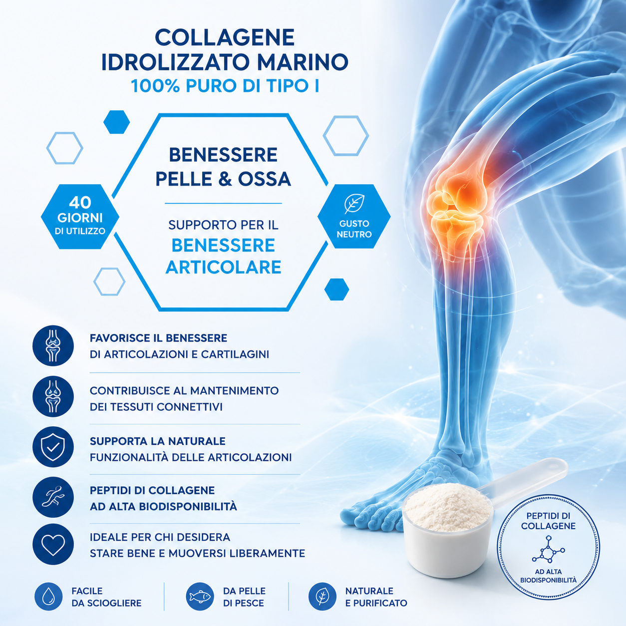 BEAUTY & BONES - Collagene Idrolizzato Marino 100%